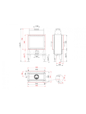 Камінна топка BeF DOUBLE 6 F. PASSIVE