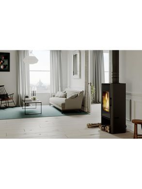 Сталева піч Defro Home SOLUM LOG Білий