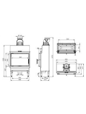 Камінна топка Hitze HST54x39S
