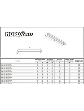 Вентиляційна решітка Nordflam AERO 60x980 C чорна люфт