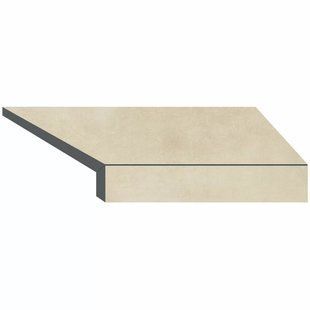 Угловой Г-образный элемент бортовой плитки Aquaviva Patio Beige, 600x345x50(20) мм (правый/45&deg;)