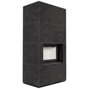 Камин Kratki FLOKI BOX 8 kW &Oslash; 160 в корпусе с керамогранита FOKOS GRAFITE