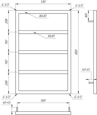 Електрична сушка для рушників Dual 120x53 см
