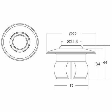 Форсунка стеновая Emaux EM3301, под бетон