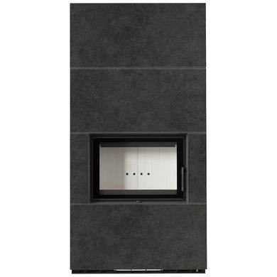 Камін Kratki FLOKI BOX 8 kW &Oslash; 160 в обудові з керамограніту FOKOS GRAFITE