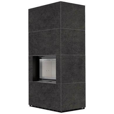 Камін Kratki FLOKI BOX 8 kW &Oslash; 160 в обудові з керамограніту FOKOS GRAFITE