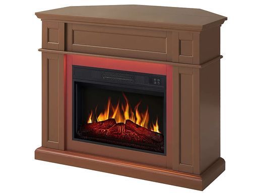 Електрокамін універсальний 2в1 ArtiFlame Linz AF23S коричневий з LED підсвічуванням