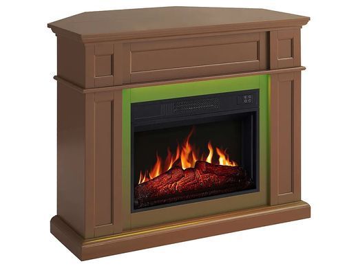 Електрокамін універсальний 2в1 ArtiFlame Linz AF23S коричневий з LED підсвічуванням
