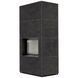 Камін Kratki FLOKI BOX 8 kW &Oslash; 160 в обудові з керамограніту FOKOS GRAFITE