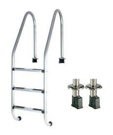 Лестница Kripsol серия STANDARD, 4 ступеньки, сталь AISI 316