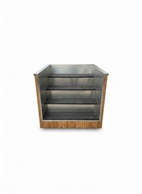 Купіль 3 сходинки 135*240*130 AISI 430 оздоблення чаші сосна