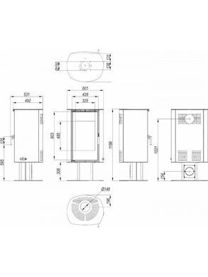 Стальная печь Defro Home DEA TOP Белый