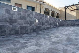 Мембрана StoneTile Grey плитка 40х20 см, 1.65м армированная с лаковым покрытием 327198043001