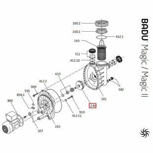 Крильчатка насоса Speck BADU MAGIC ІІ/11 (292.1623.046)