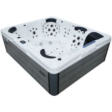 Гідромасажний басейн Aquajoy Saint-Tropez (280х230х95 см), Сріблясто-білий мармур