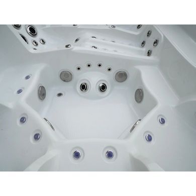 Гідромасажний басейн Aquajoy Saint-Tropez (280х230х95 см), Сріблясто-білий мармур