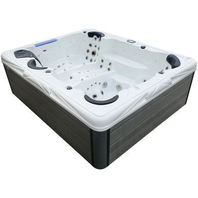 Гідромасажний басейн Aquajoy Saint-Tropez (280х230х95 см), Сріблясто-білий мармур