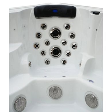 Гідромасажний басейн Aquajoy Saint-Tropez (280х230х95 см), Сріблясто-білий мармур