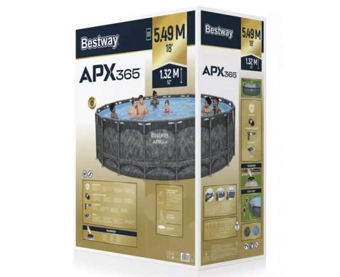 Басейн каркасний Bestway 561KC APX365 Winterproof повний комплект із системою піщаних фільтрів &Oslash; 549 x 132 см