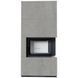Камін Kratki FLOKI BOX правий 8 kW &Oslash; 160 в обудові з керамограніту CEMENTO GRIGIO BOCCIARDATA