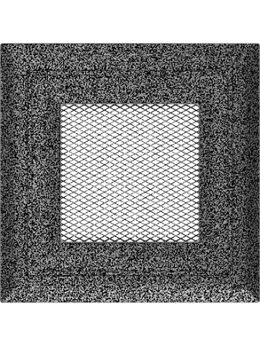 Вентиляционная решетка Kratki 11x11 см OSKAR черно-серебряная