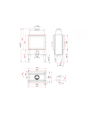 Камінна топка BeF DOUBLE 6 N F. PASSIVE