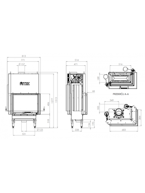 Каминная топка Hitze HST59x43.RG