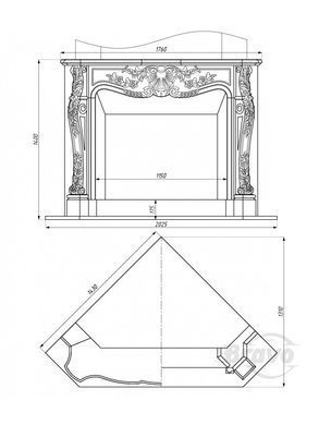 Каминная облицовка Браво Нью-Йорк материал Nero Marquina Antique