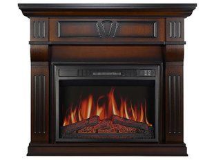 Каминокомплект ArtiFlame Beethoven AF23S махагон коричневый антик с обогревом и звуком горения огня