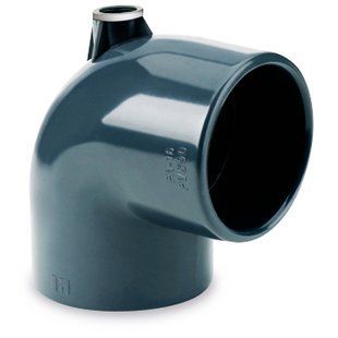 Коліно Hidroten 63х90 з врізкою 1/2 РВ прямо