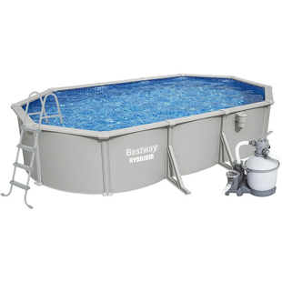 Сборный бассейн Bestway Hydrium 56369 (610х360х120 см) с песочным фильтром, лестницей и тентом