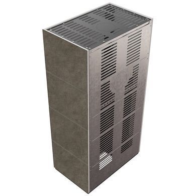 Камін Kratki FLOKI BOX 8 kW &Oslash; 160 в обудові з керамограніту FOKOS PIOMBO