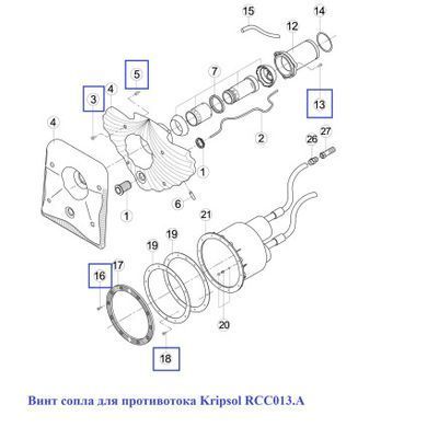 Винт сопла для противотока Kripsol RCC013.A