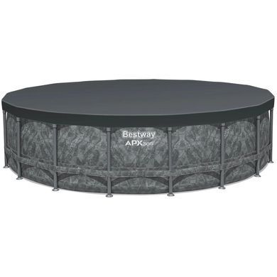 Каркасный бассейн Bestway Grey 561KE (610х132 см) с песочным фильтром, тентом и лестницей