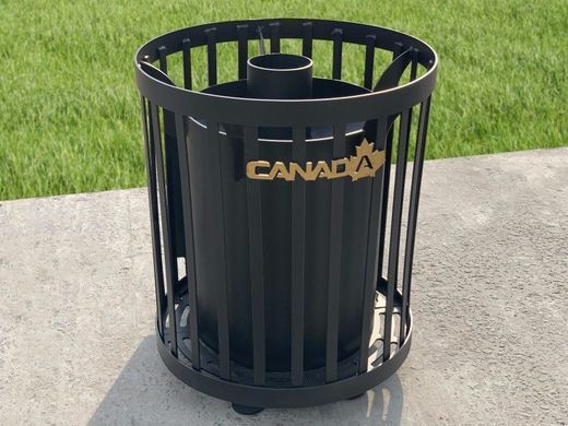 Піч-кам'янка для лазні та сауни CANADA Бочка 15 м&sup3; з виносом