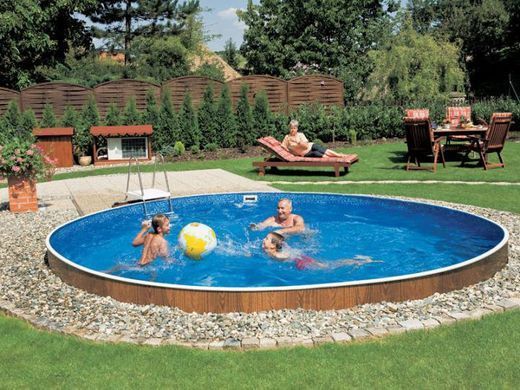 Басейн каркасний 5.5х1,2м, без фільтру та лайнеру, AZURO VAR 403 DL WOOD, з отворами