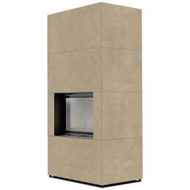 Камін Kratki FLOKI BOX 8 kW &Oslash; 160 в обудові з керамограніту FOKOS RENA