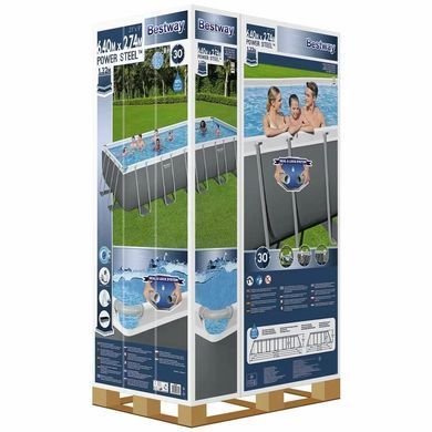 Каркасный бассейн Bestway 5612B (640х274х132 см) с песочным фильтром, лестницей и тентом