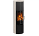 Дров'яна кругла піч для дому Color Stove H2 BLACK STEEL LIMESTONE