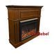 Камінокомплект IDaMebel Sorrento вільха коричневий (1095x1015x356) з каміном Goodfire Lite 26 з дровами та обігрівом