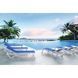 Шезлонг Aquajoy Pacific, белый с синим