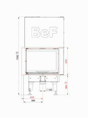 Каминная топка BeF THERM V 8 CL