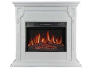 Каминокомплект универсальный 2в1 ArtiFlame Toronto AF23S белый с обогревом и звуком горения огня