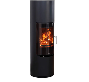 Дровяная круглая печь для дома Color Stove H2 BLACK STEEL