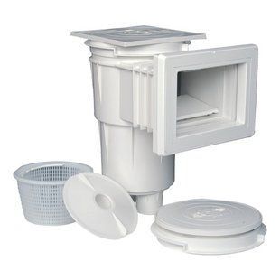 Скиммер V17.5 STANDART (под бетон), квадратная крышка, ABS-пластик (белый)