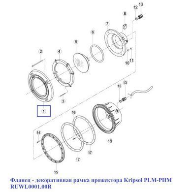 Фланец - декоративная рамка прожектора Kripsol PLM-PHM RUWL0001.00R