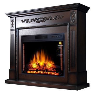 Каминокомплект ArtiFlame SOHO AF28S МАХАГОН КОРИЧНЕВЫЙ АНТИК (СО ЗВУКОМ)