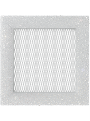 Вентиляційна решітка Kratki 17x17 см VENUS біла з кристалами Swarovski