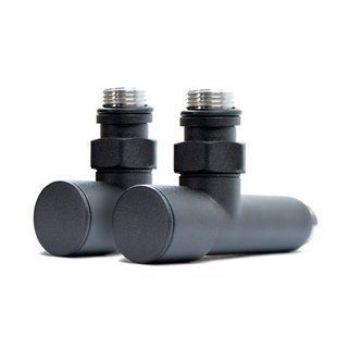 Кран кутовий 1/2"х1/2" подовжений, чорний, 2 шт.