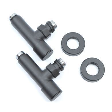 Кран кутовий 1/2"х1/2" подовжений, чорний, 2 шт.